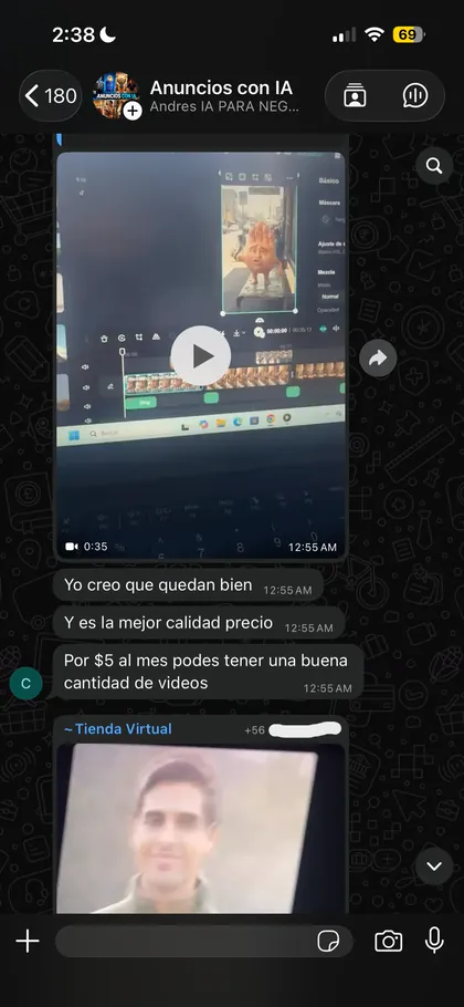 Testimonio de alumno en el grupo de WhatsApp 6