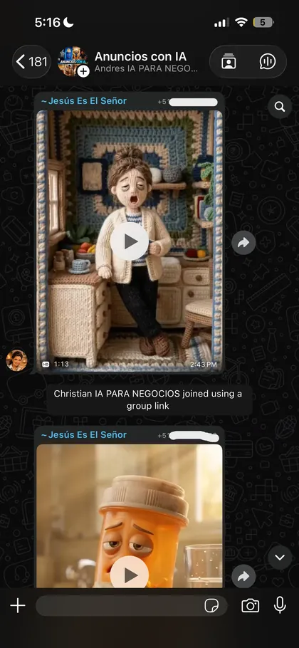Testimonio de alumno en el grupo de WhatsApp 12