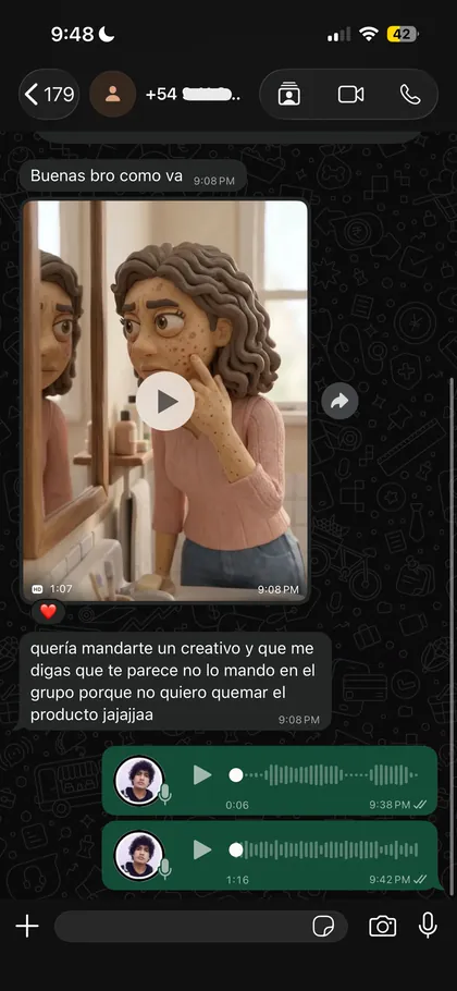 Testimonio de alumno en el grupo de WhatsApp 16